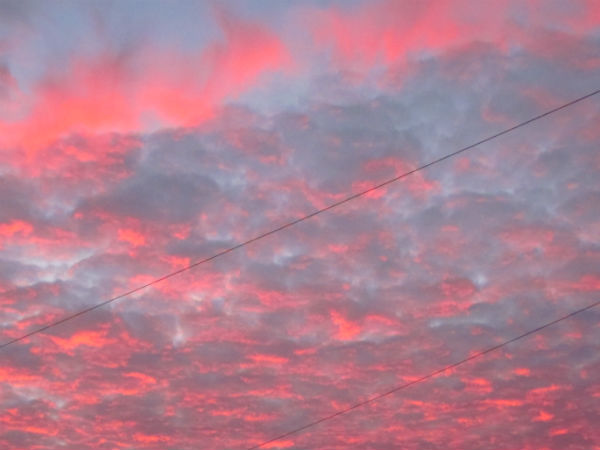 Clouds illuminated by the sun