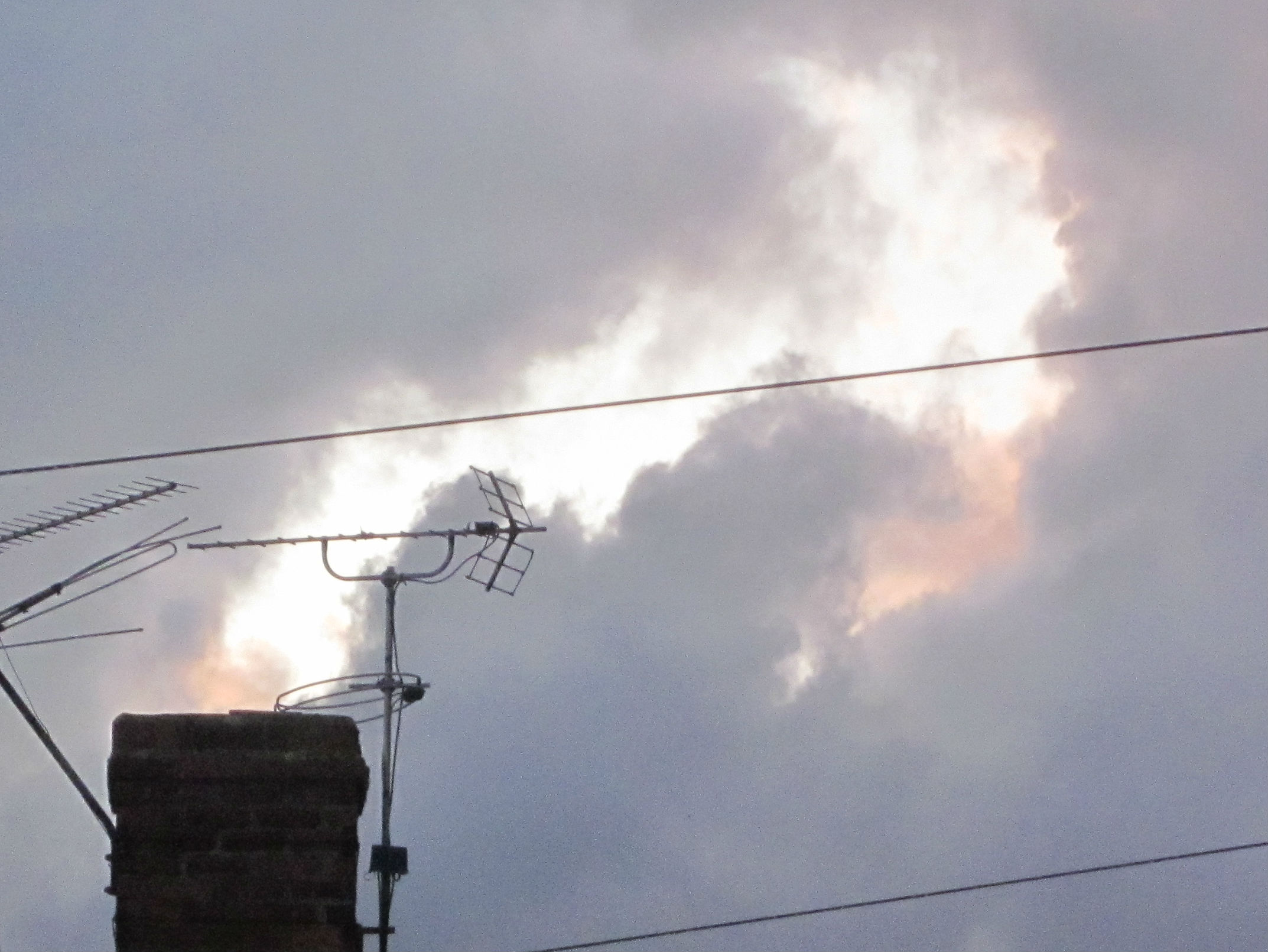 White smoke coming from a chimney